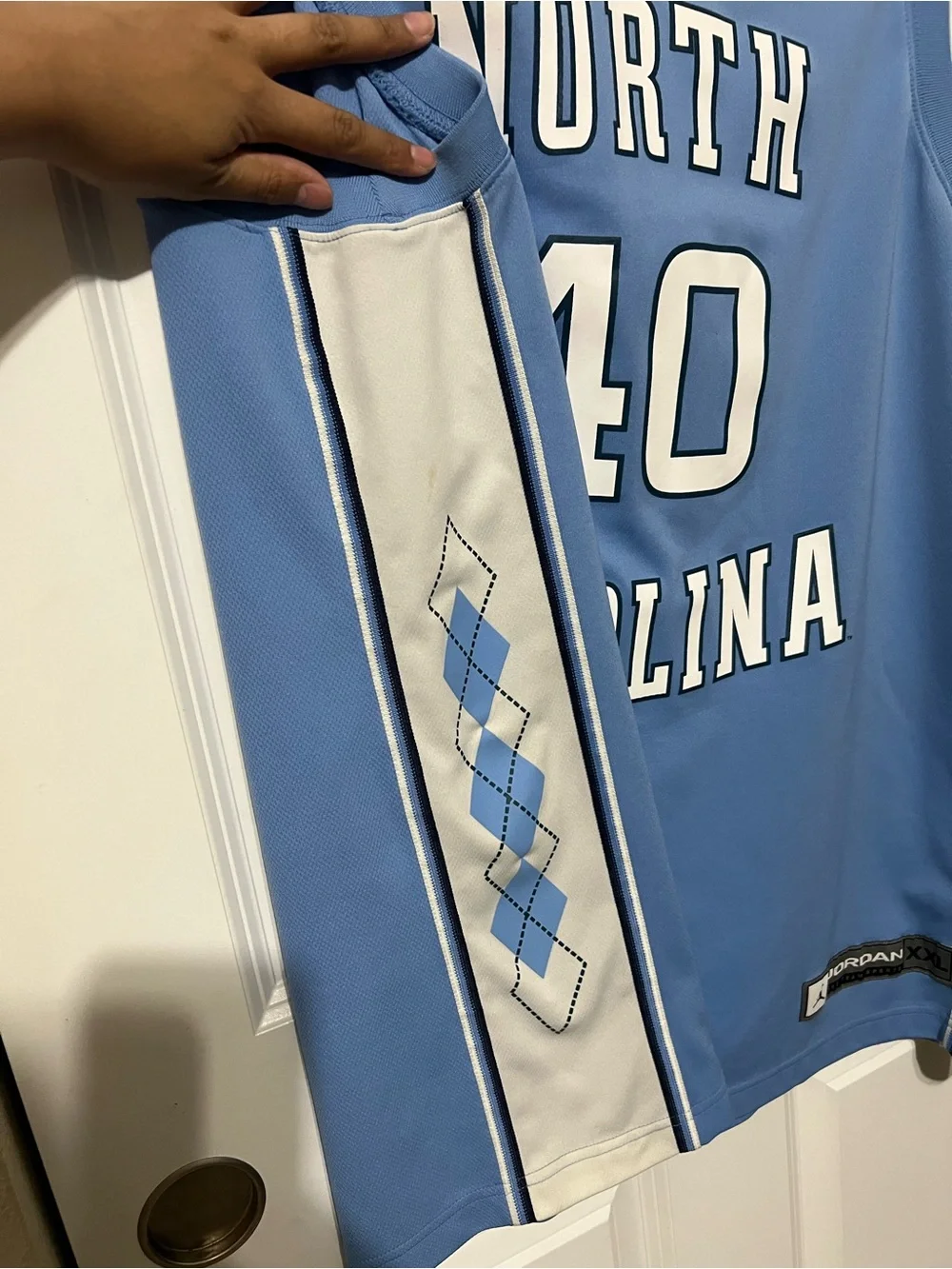Jordan North Carolina Tar Heels Basketball Jersey #40 Blue/White Size XXL